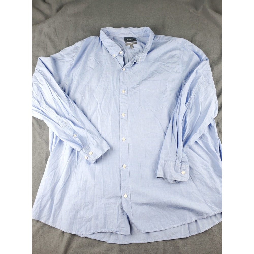 Bonobos Mens Button Down Long Sleeve Shirt Standard Fit 4XL Long Blue - Picture 2 of 6